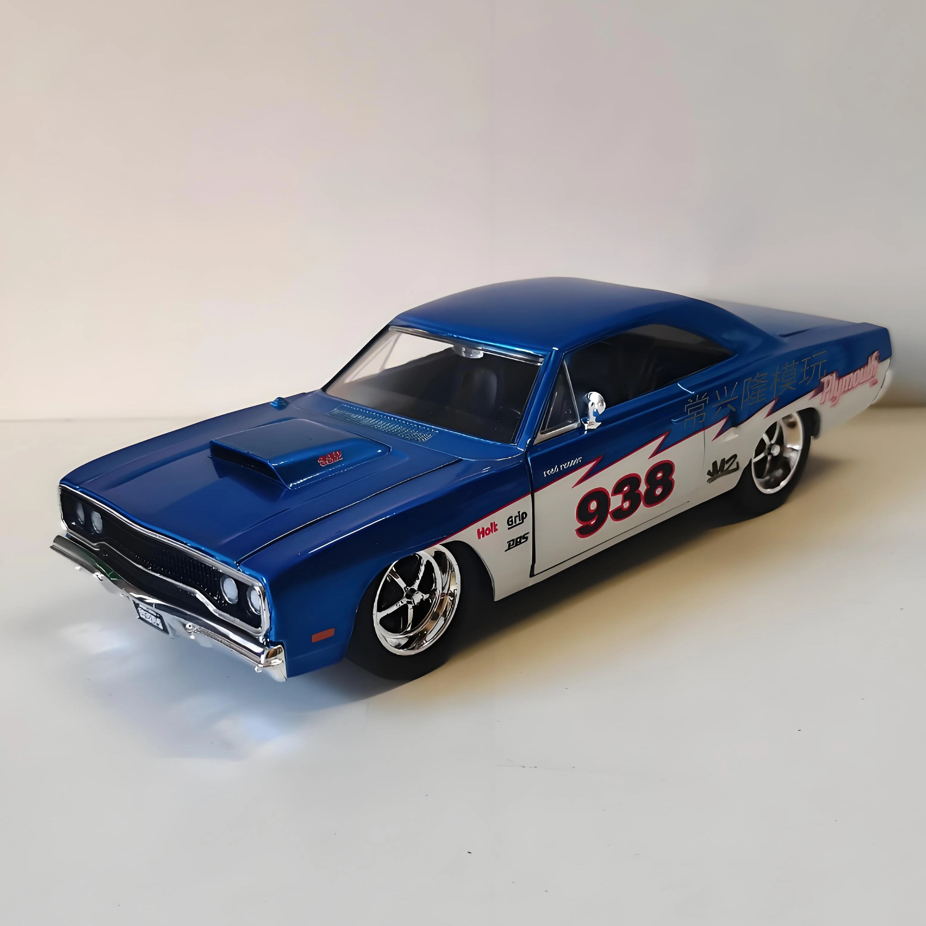 JADA 1:24 Plymouth Road Runner 1970 Auto in lega Fonde sotto pressione e veicoli giocattolo Modello di auto Modello in scala in miniatura per bambini