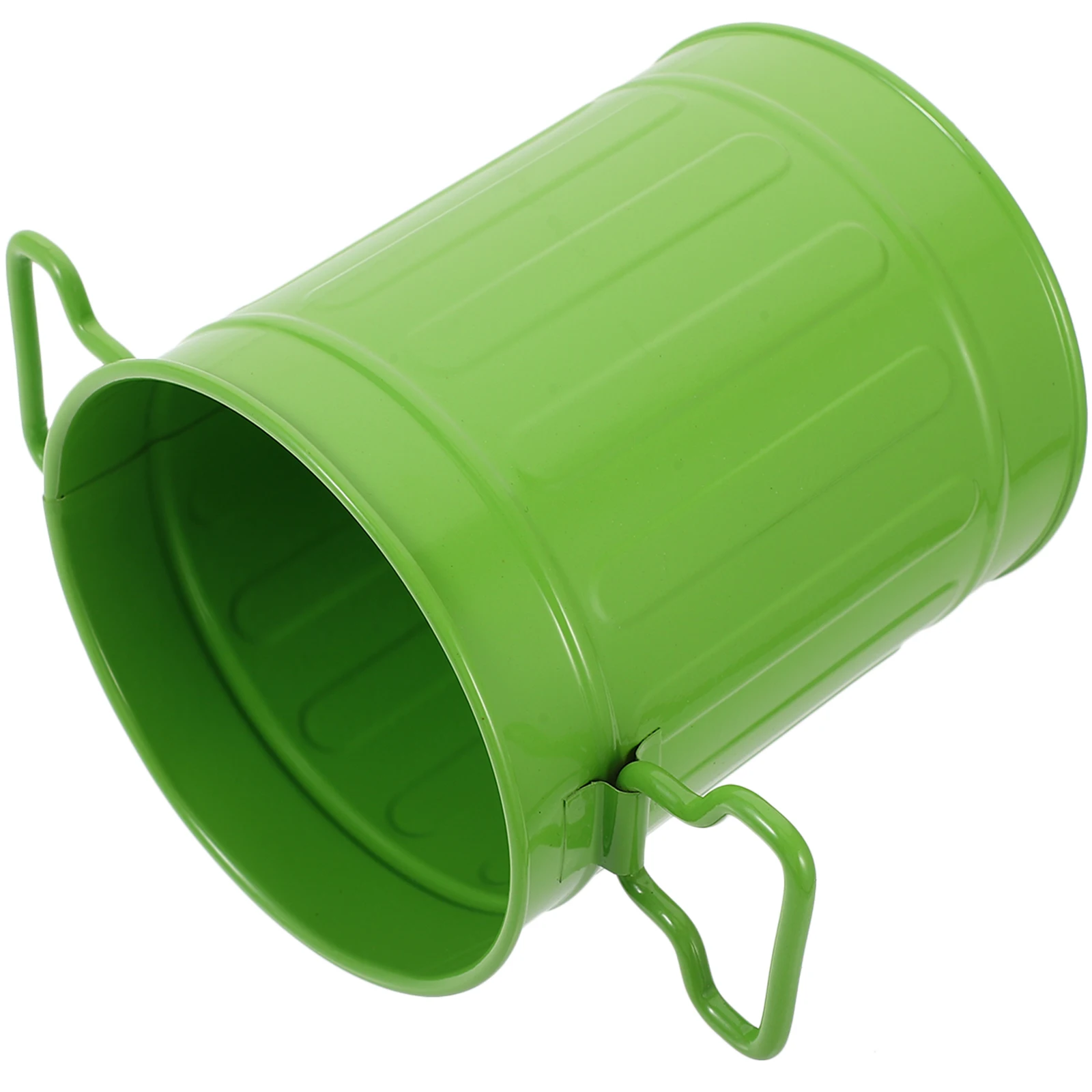 

1pc Cute Iron Desktop Storage Container Trash Can Pen Holder For Office Bedroom Desk Stationery Organizer Cosmetics Wastebasket