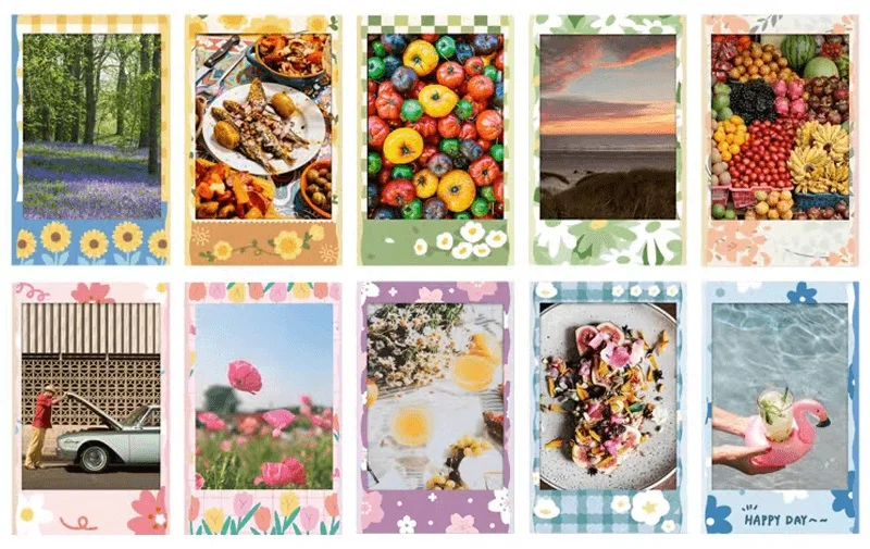 فوجي فيلم-إنستاكس لوحة ألوان صغيرة للأزهار ، ورق صور فوري ، 11 ، 8 ، 9 ، فوجي ، 70 ، 7s ، 50s ، 90 ، 25 ، كاميرا شير SP-1