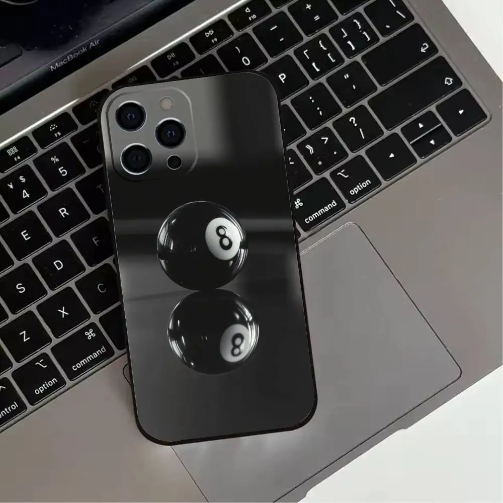 F-Fashion B-Billiards No. 8 Custodia per telefono in silicone morbido per IPhone 17 16 15 14 13 12 11 X XR Plus Pro Max Plus