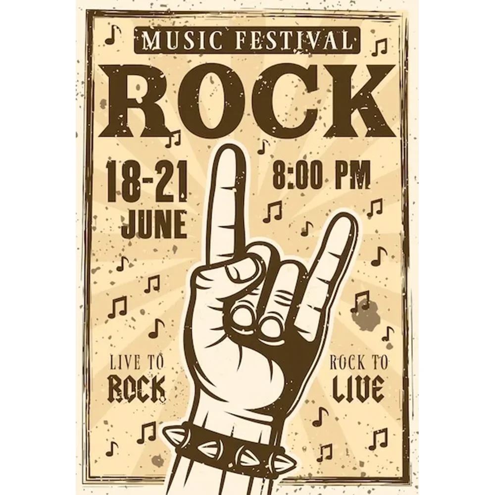 CUSTOM BANNER For 3'X5' OR 2X3FT MUSIC FESTIVAL ROCK Flag