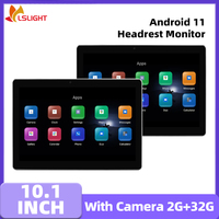 Android 11 Car Headrest Monitor 10.1 15.6 Inch Rotatable Touch Screen 4G Rear Seat TV Video Player 2K Airplay With Camera 1080P