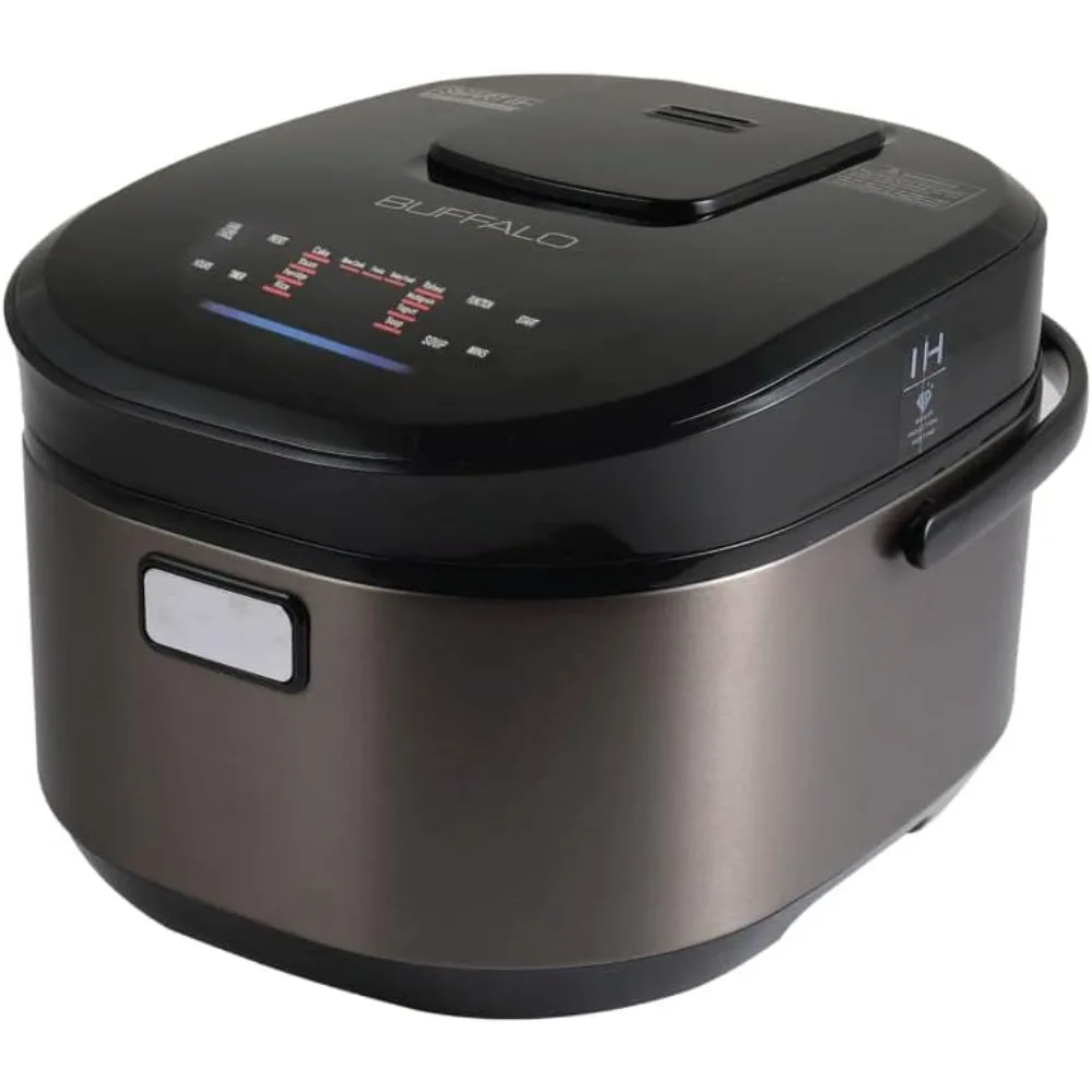 

Buffalo Titanium Grey IH Smart Rice Cooker, Rice Cooker & Warmer, 1.8L, High Efficiency, Multifunction, Induction Heating