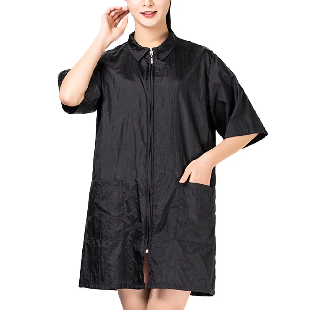 Waterproof Work Clothes for Kitchen Hair Salon Durable Soft Professional Household Apron Pockets Long Material Clean
