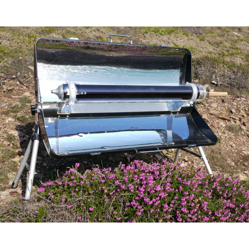 

Portable Stainless Steel Solar Stove Oven Smokeless,All Seasons Sun Cooker BBQ Grill Picnic Food Heater