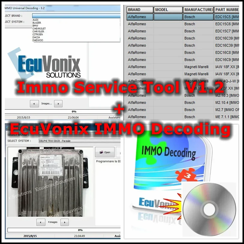 

Новый EcuVonix Decoding V3.2 Immo Off CALCULATOR BSI VDO DASHBOARD EDC IMMO SERVICE TOOL V1.2 Программное обеспечение для ремонта автомобилей PIN-код
