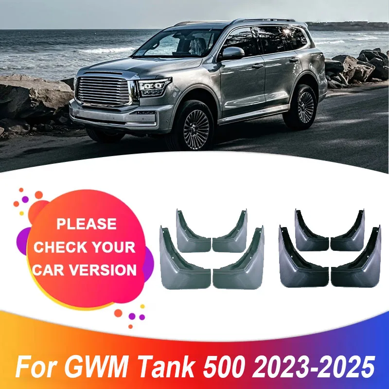 4PCS Paint For Tank 500 Accessories 2025 GWM Body Kit 2024 2023 Front Splash Guards Rear Mud Flaps Fender Flares Car Accessories