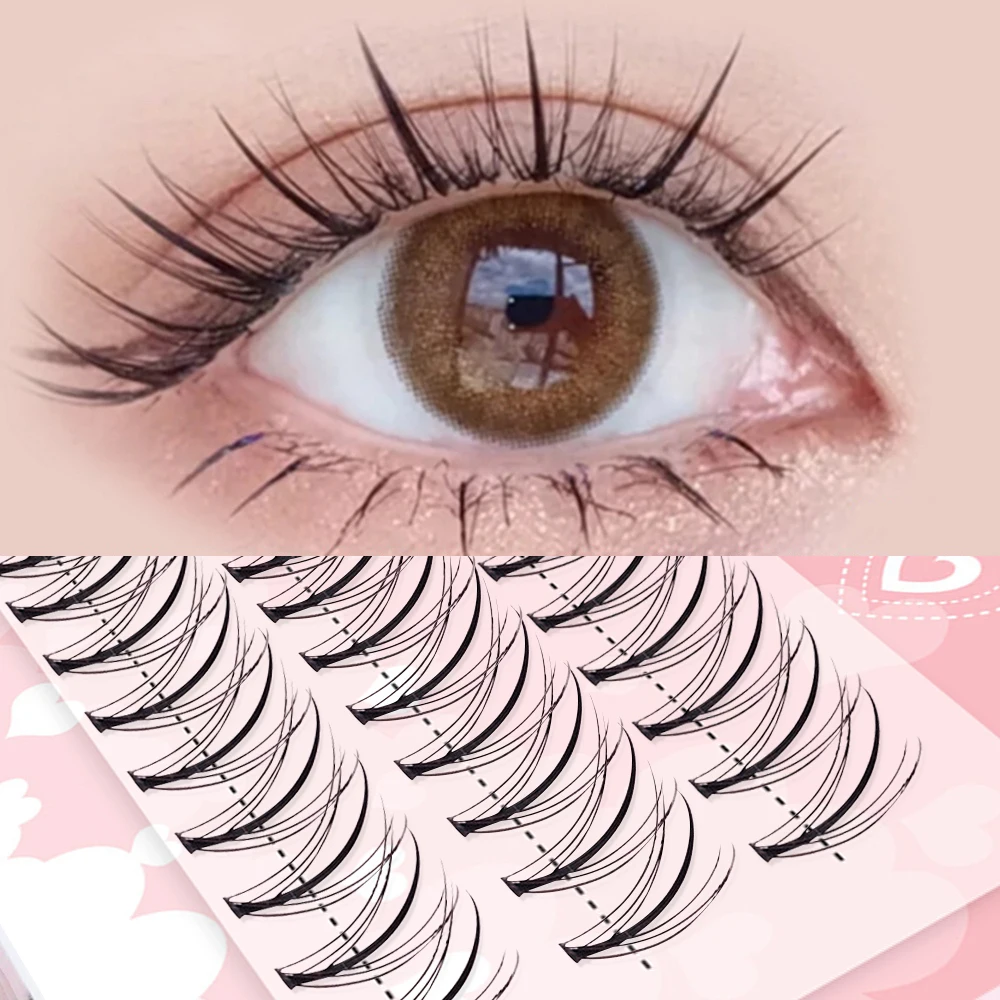 3 صفوف طويلة الحجم الطبيعي لاش ملحقات الجنية إطالة Wispy مجعد الرموش تمديد لعشاق الجمال الفتيات ماكياج أداة #2