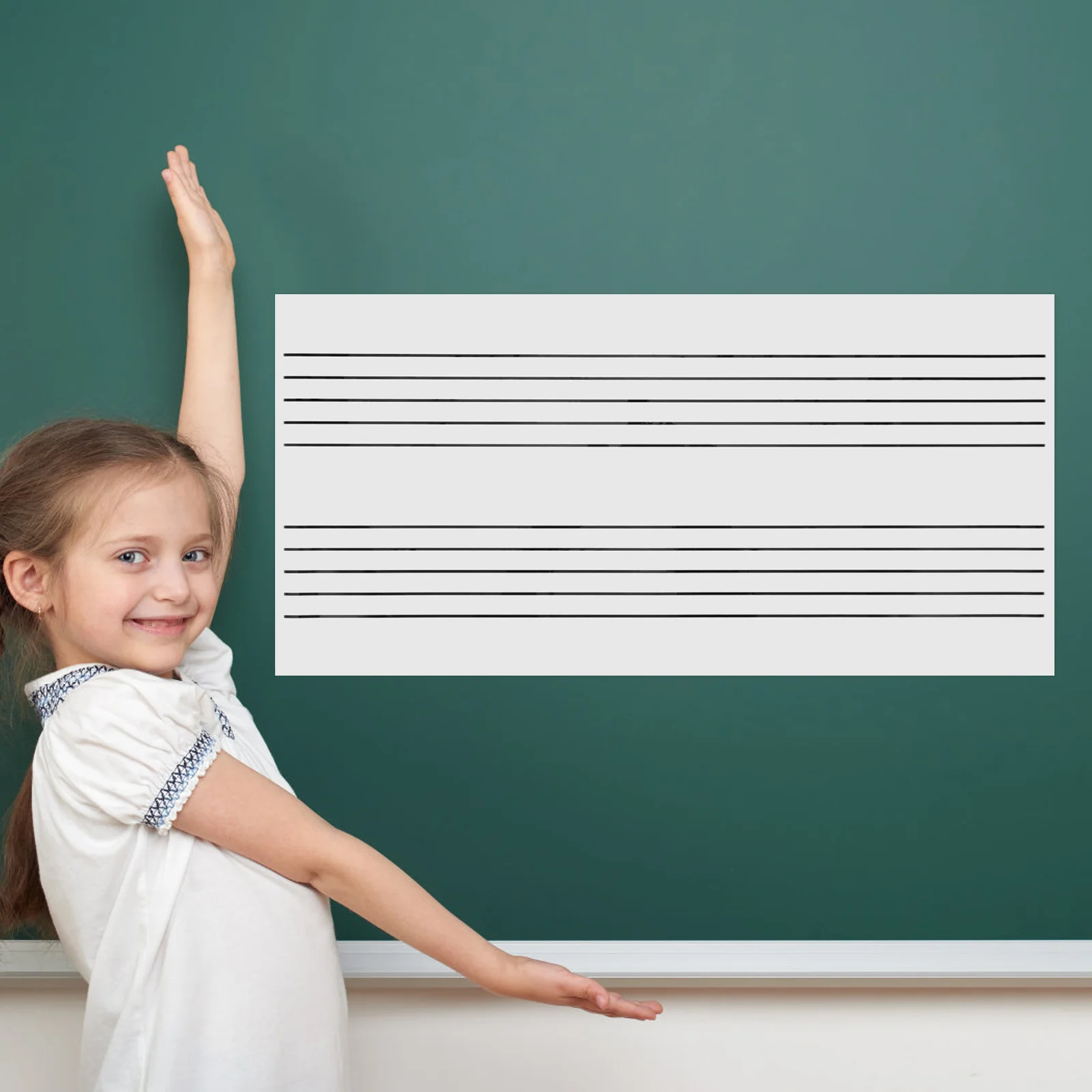 Staff Whiteboard Stickers Dry Erase Cards Magnetic Note Reading Borad Soft Tile