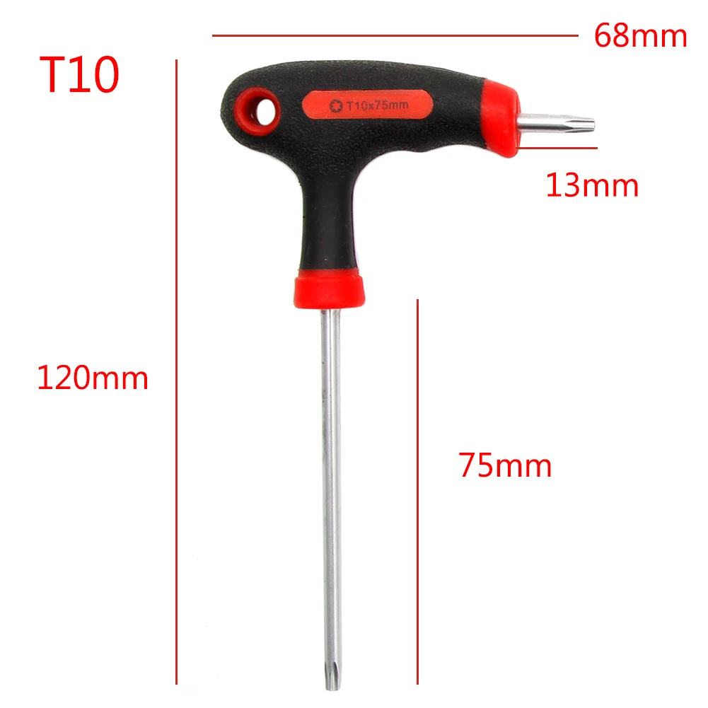 T-Handle Grip Torx & Allen Key Screwdriver Driver Tool, T10, 15, 20, 25, 30, 4