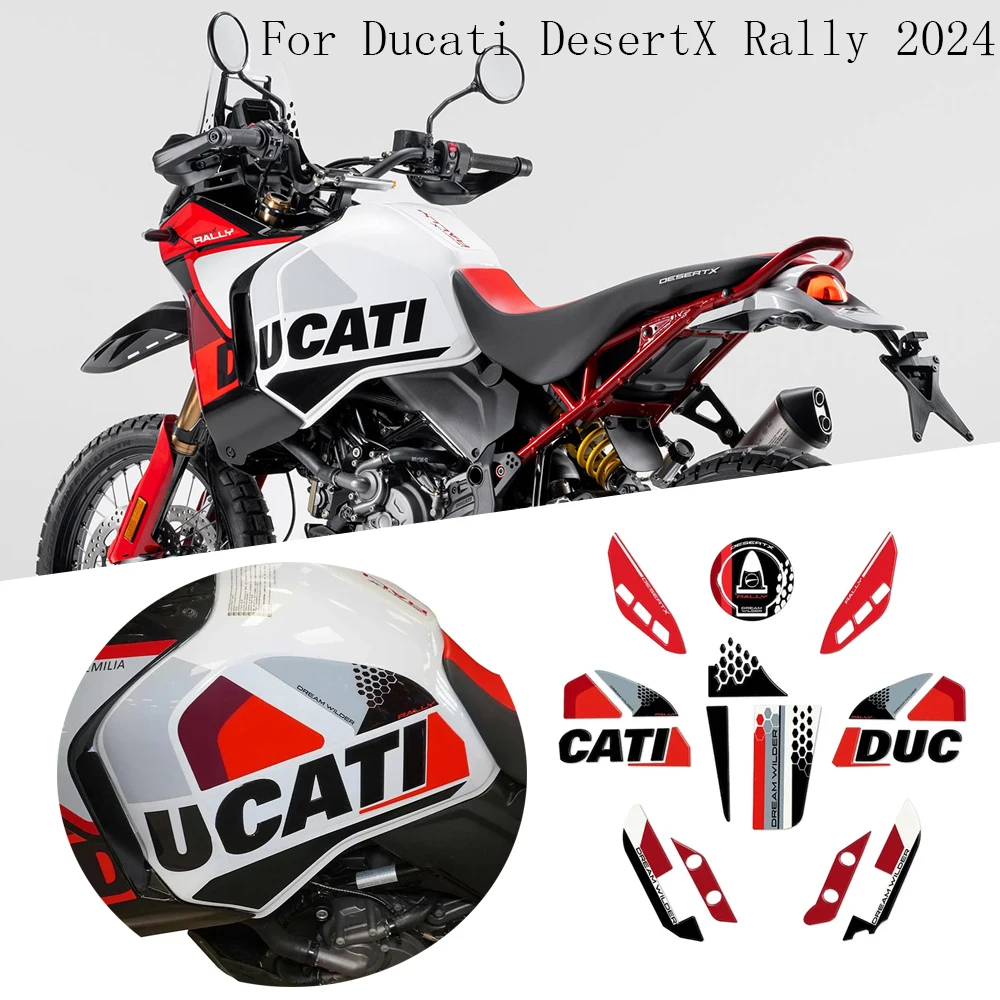 

For Ducati DesertX Rally 2024 Desert X Rally New Motorcycle 3D Gel Epoxy Sticker Protection DesertX Rally Accessories Stickers