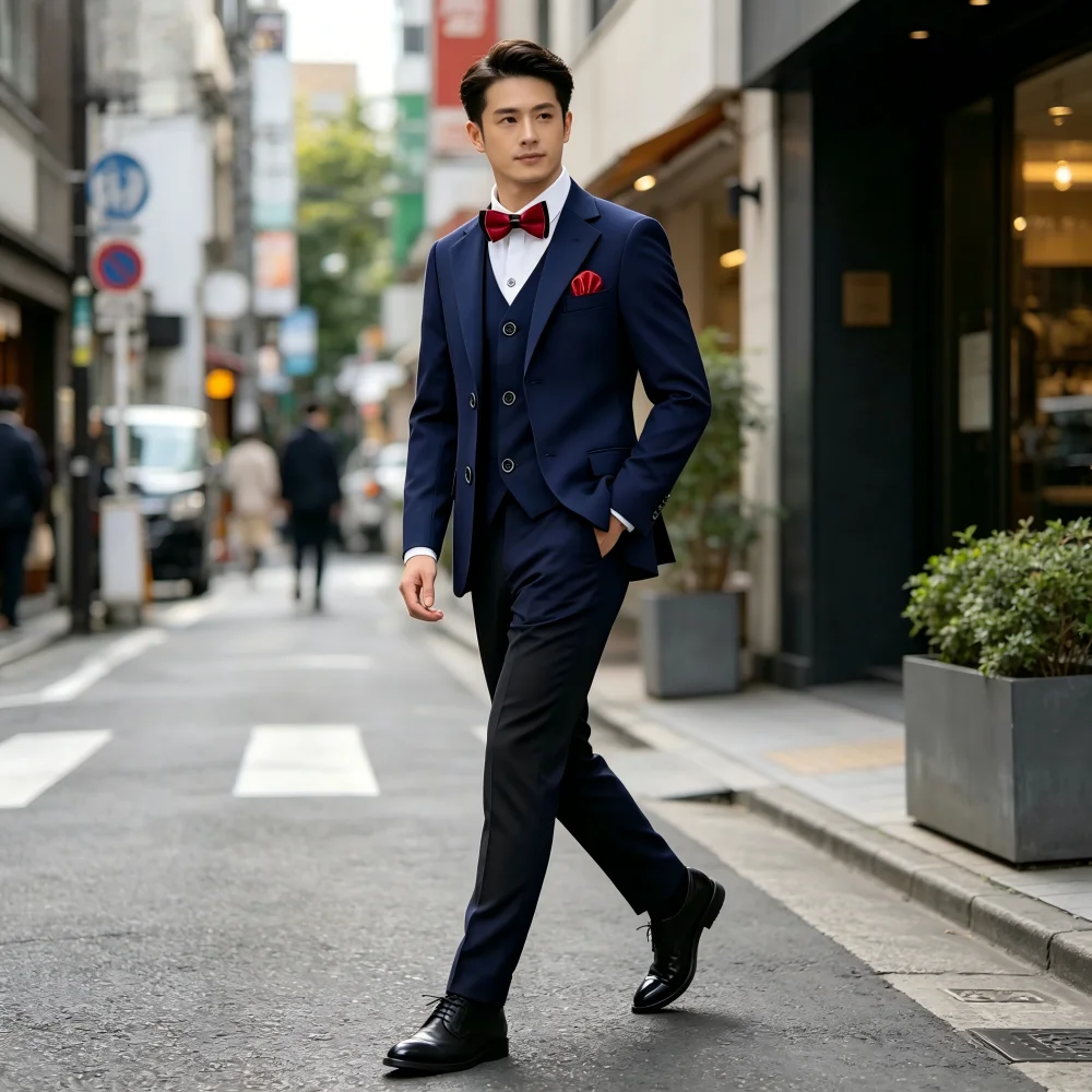 

Men's Three-Piece Suit Extra Large Professional Business Fashion Solid Color High Quality Ensemble Terno De Alta Qualidade