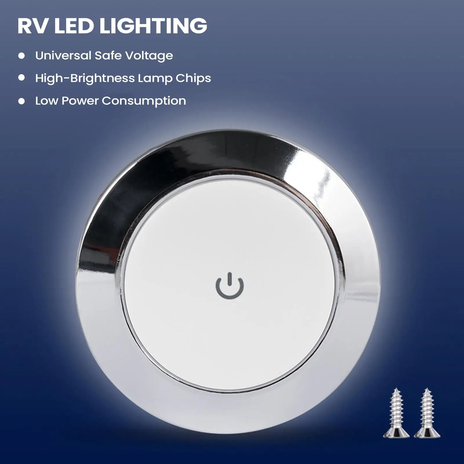 

12V/24V RV Interior Ceiling LED Light With Switches 3W Car Interior Led Round Light RV Indoor Roof Lamp For Camper Boat