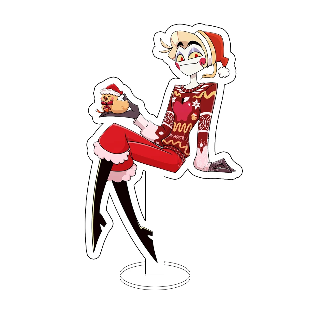 Voor Hazbin Hotel Velvet Vox Valentino Alastor Lucifer Morningstar 15 cm Acryl Stand Anime Perifere Leuke Desktop Ornament Gift