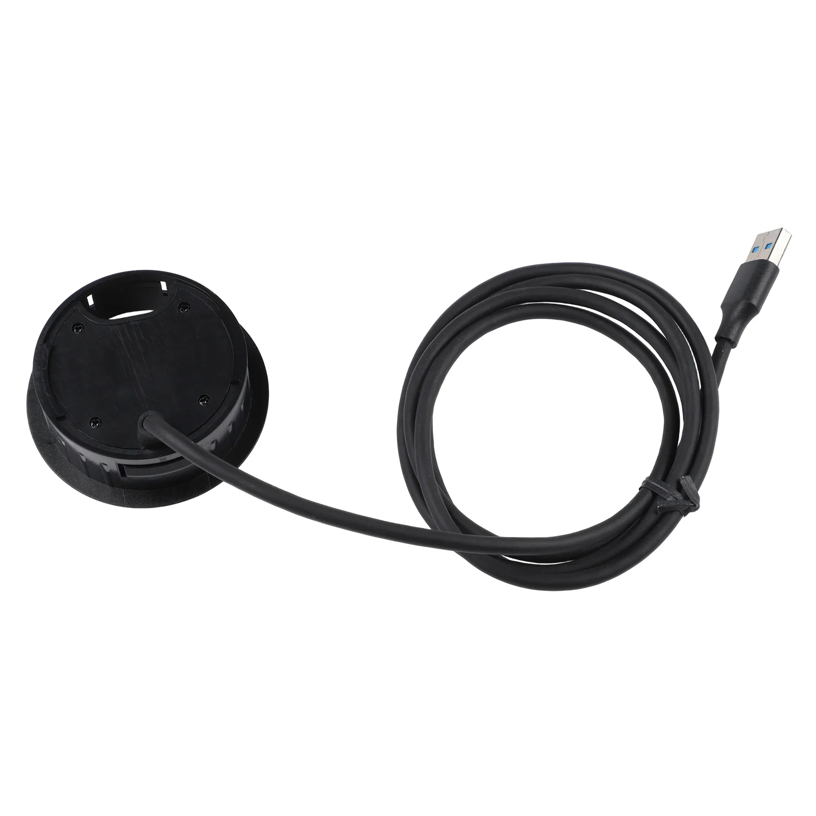 Black 4 Port USB 3.0 Desk Grommet Hub 5Gbps Data Transfer Cable Organizer For PC Laptop Desktop Hole Management Accessories