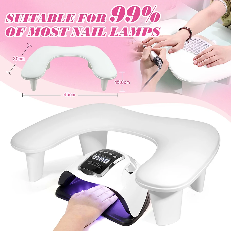 Nail U-shaped Two-hand Nail Pillow PU Skin Can Sleep Nail Pillow Nail Shop Special Hand Pillow