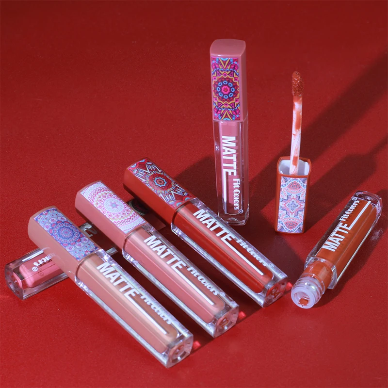 Matte non-stick cup Lip Gloss Bohemian Lip Glaze Waterproof long-lasting velvet lipstick image 4