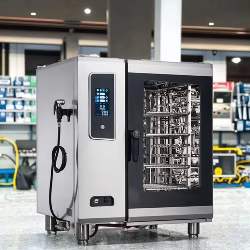 12.3KW   Multi Functional Commercial Combination Oven Combi Steam Oven With Built In Boiler for Industrial Baking