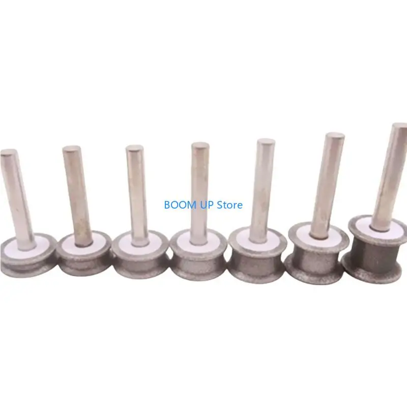 

Precise Concave Diamonds Grinding Wheel Straight Chamfer for Glass Jades Polishing 6mm Shank for Professional Use B46A