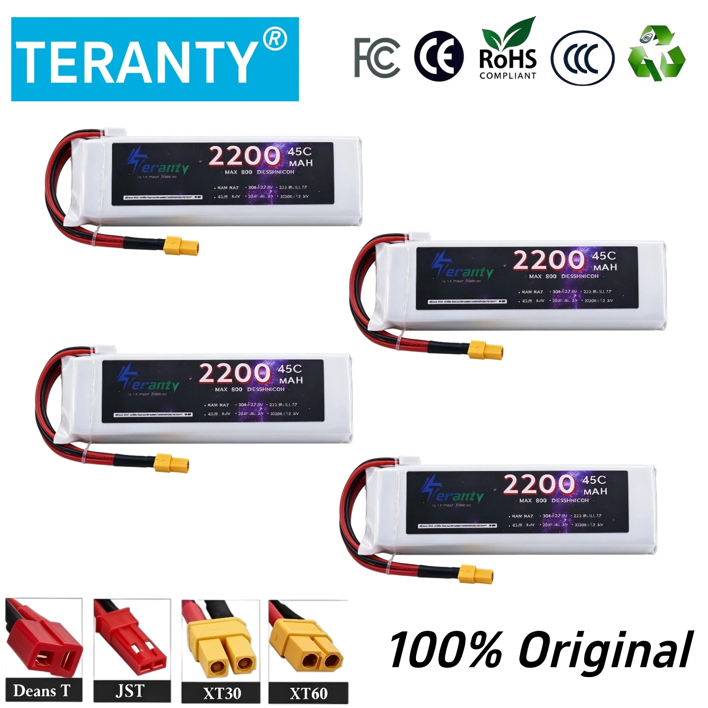 3S 2200mAh Lithium Polymer Battery 11.1V 45C Aerial Drone Module XT60 3300mAh LiPo Battery for Remote Control Vehicles, Ships