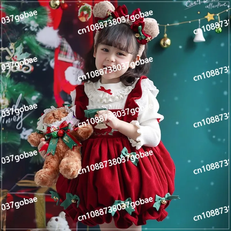 Christmas Princess Dress Girls Suit Costume Kids Rita Girl Princess Dress Autumn Winter Baby Christmas Dress Winter