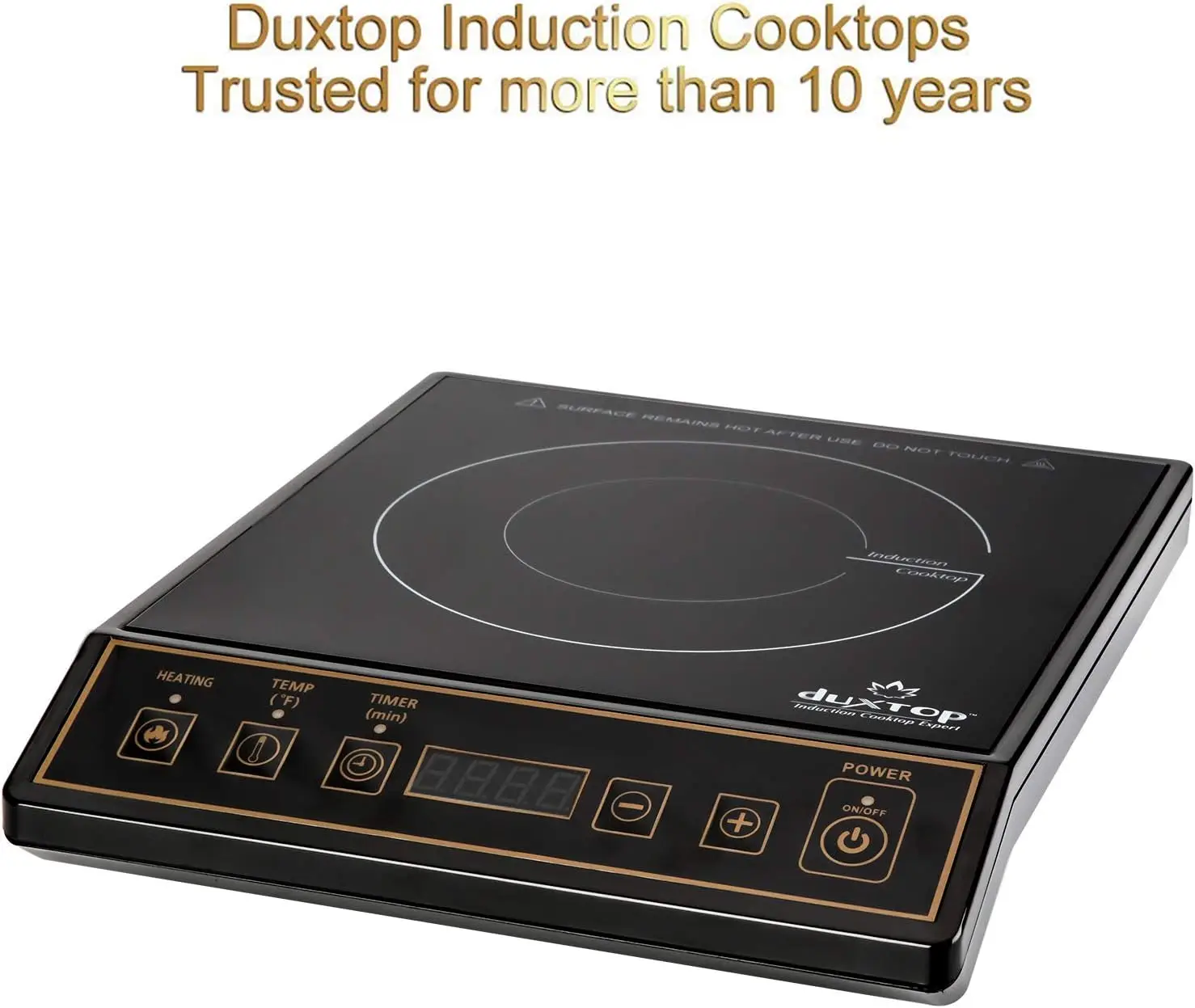 1800W Portable Induction Cooktop Countertop Burner, Gold 9120MC/BT-M20B