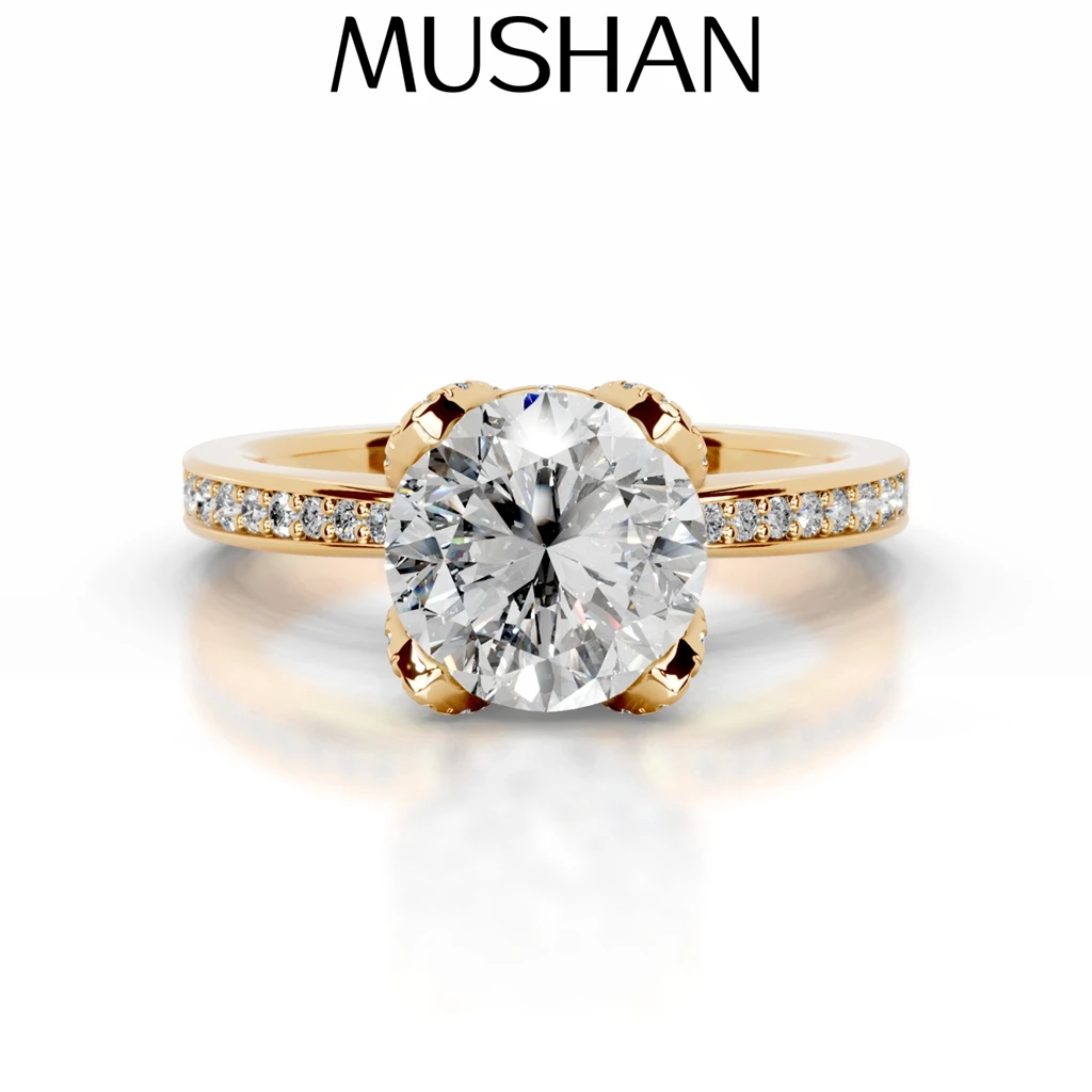 MUSHAN Custom Jewelry 925 Sterling Silver Ring Moissanite D Color VVS Fine Youthful 925 Sterling Silver Rings Diamond Accessorie