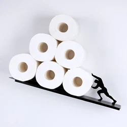 Toilet Multiple Paper Roll Tissue Holder Wall Mounted Storage Stand Stainless Steel Hercules Towel Roll Case Storage Shelf