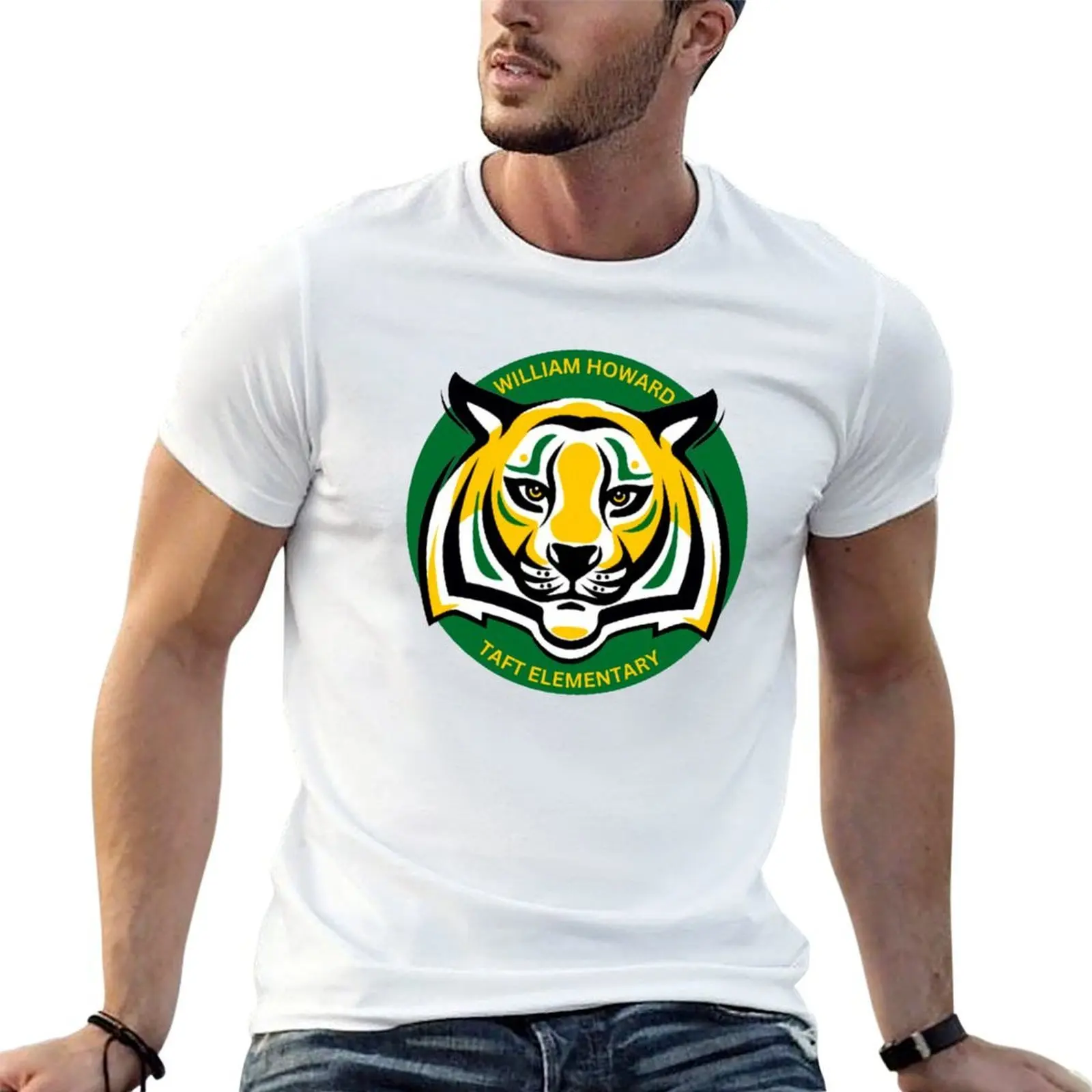 

WHTE - TIGER T-Shirt mens graphic t shirts cotton tshirt 100% T-Shirt