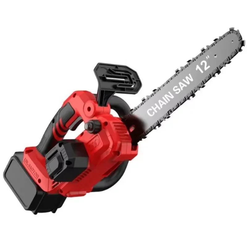 12-inch Lithium Battery Chainsaw Household Small Electric Wood Cutting, Tree Pruning Outdoor Use Portable Handheld Saw Tree