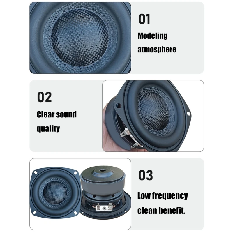 Powerful 4inch Speakers 40W High Sensitivity Loudspeaker Woofer with Ventilated Frame for Efficient Heat Drop Shipping