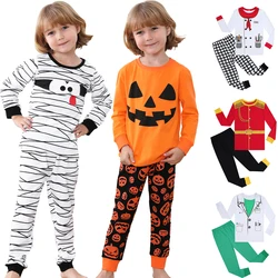 Halloween Pajamas for Kids Boys Pyjamas Set Children Girl Pumpkin Skeleton Carnival Nightwear Infant Cartoon Cute Clothing Pjs