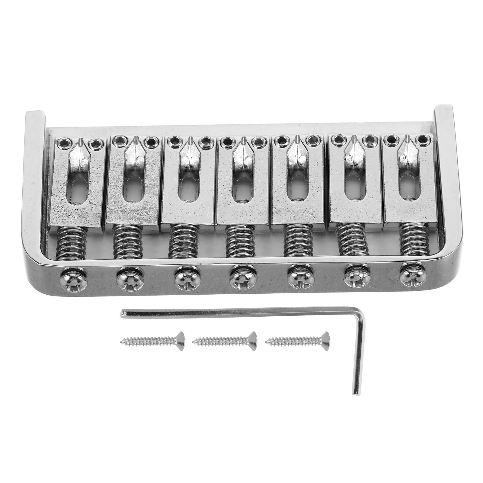 

Electric Guitar Bridge Saddle Zinc Alloy Adjustable Smooth Edges Replacement For 7-String Tailpiece Tremolo Bridge Guitar