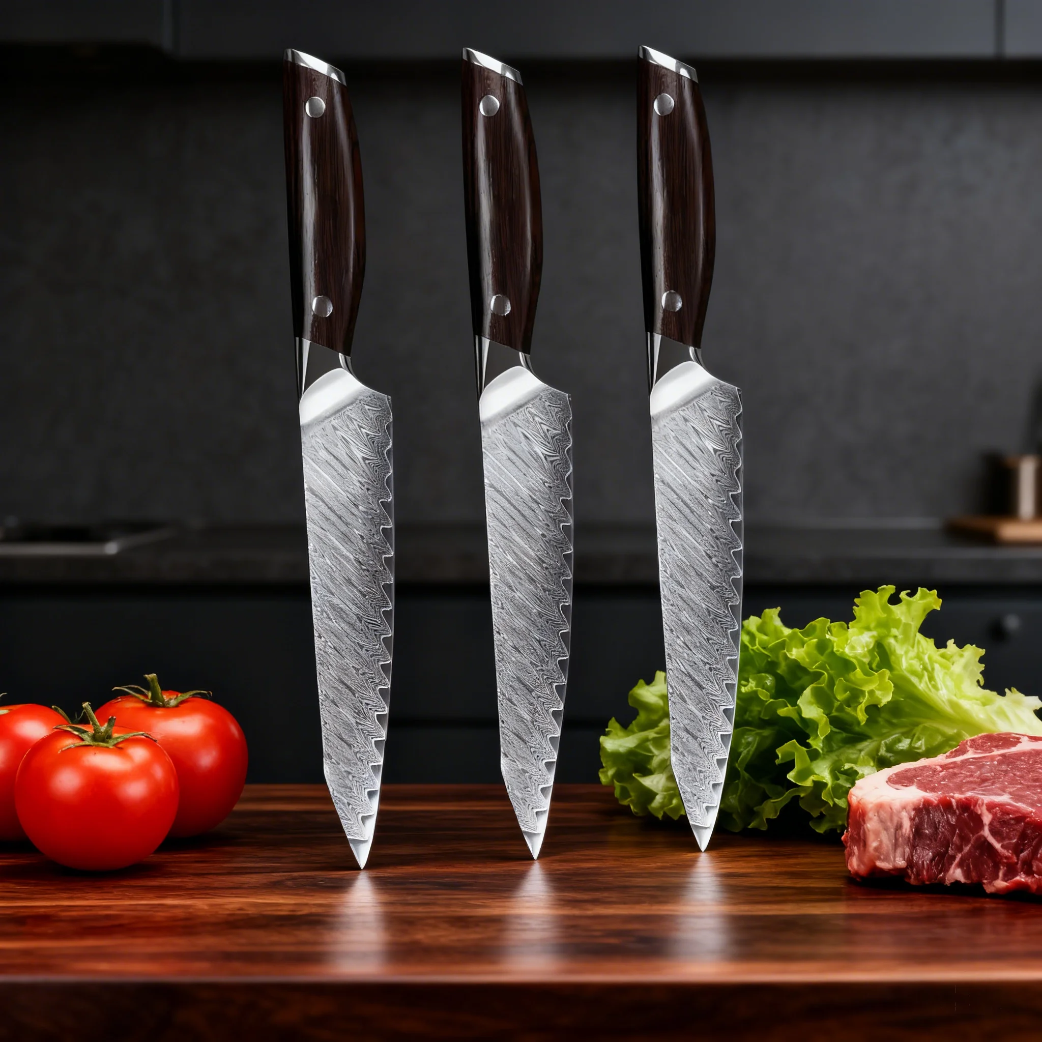 1/2/3PCS,Utility Knife 67 Layer Damascus Steel Slicing Cooking Knife Chef Knife Cleaver Knife Cutting knife Kitchen Stuff