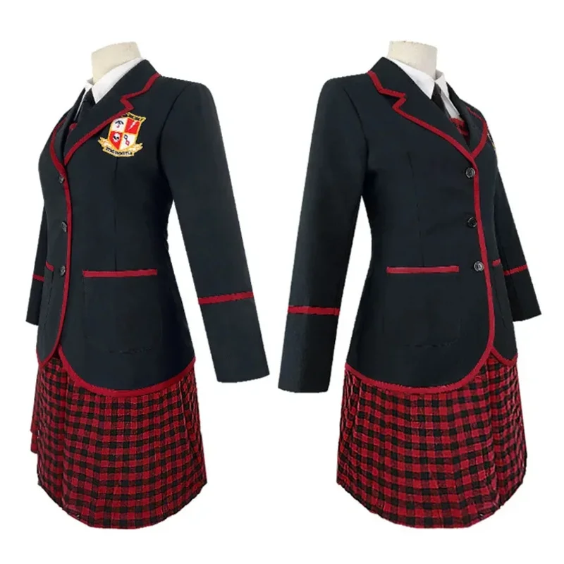 CyCosplay película y televisión The Umbrella Academy conjunto de disfraces para niñas uniforme de escuela secundaria Vanya Allison vestir trajes de fiesta de Carnaval mujeres