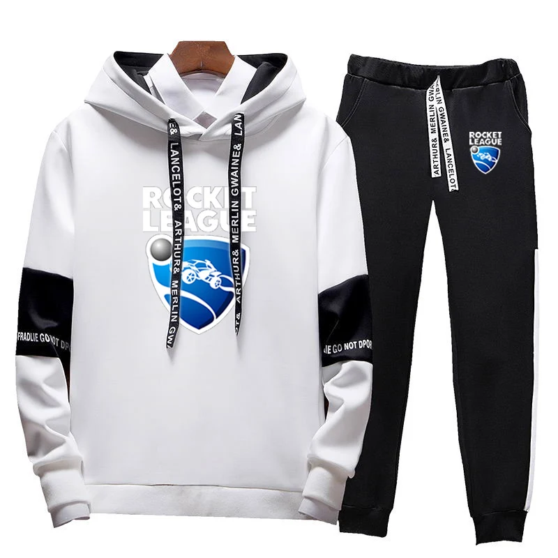 Rocket League-Sweat à Capuche et Pantalon de Survêtement pour Homme, Ensemble Deux Pièces, Logo Imprimé, Haute Qualité, Mode Automne 2024