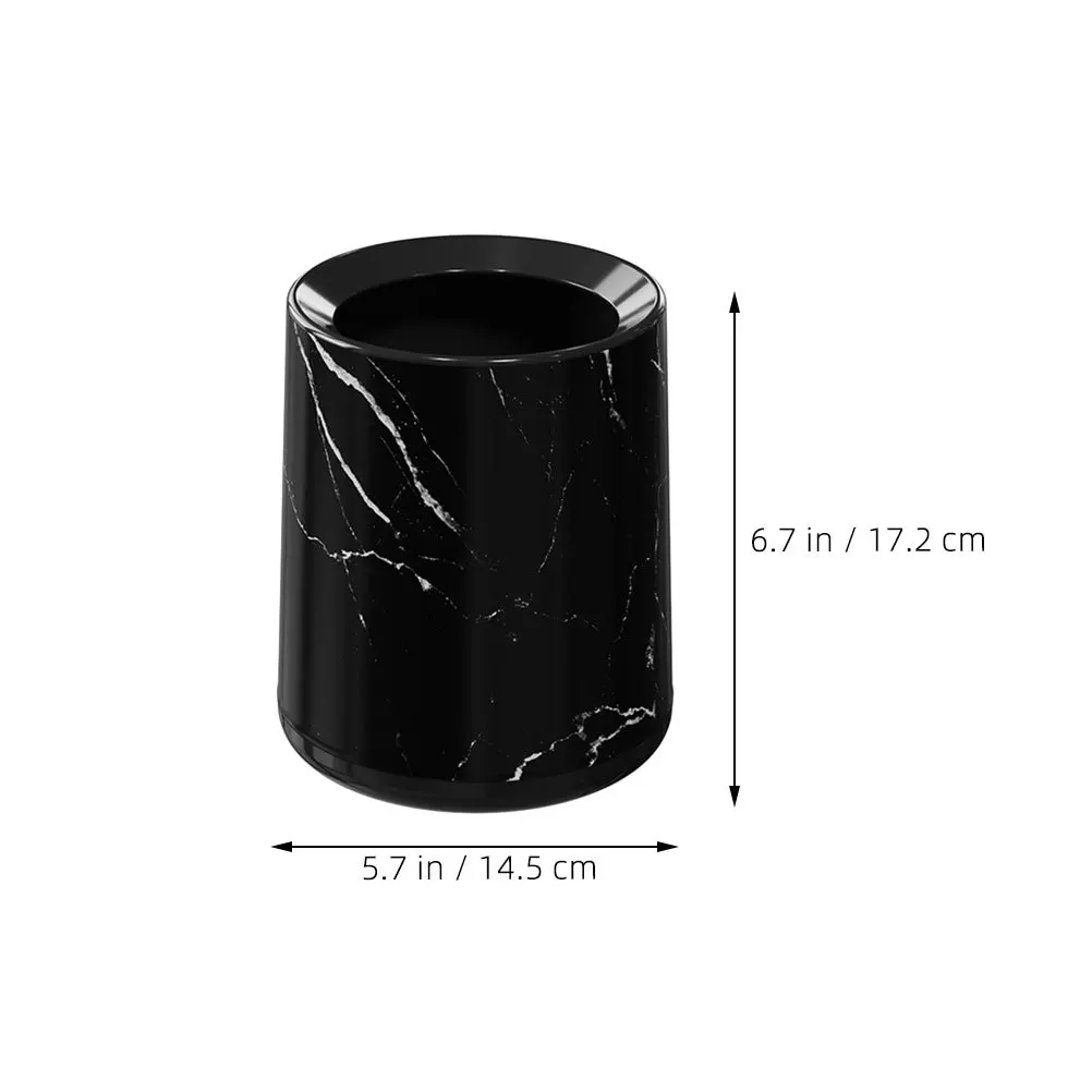 سلة مهملات سطح المكتب بنمط رخامي، سلة مهملات صغيرة الحجم للحمام والمطبخ وغرفة النوم والمكتب وصندوق قمامة صغير مزخرف #6