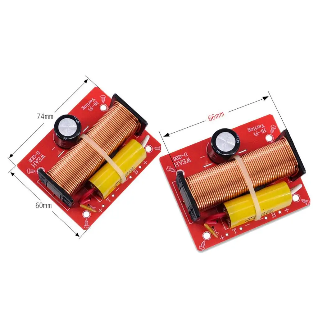 

100W Audio Frequency Divider Treble Bass Crossover Alloy Filter Distributor for Universal 8 Inch Speaker