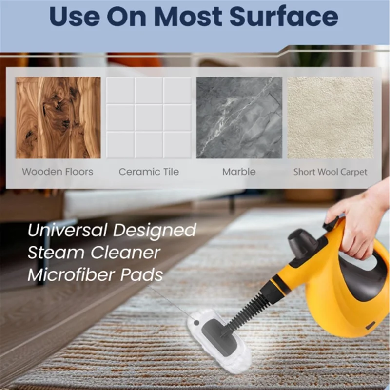 

A98I-6 Pcs Microfiber Steam Mop Pads For Bissell Steam Shot,Comforday,Pursteam,Wagner Spraytech Dupray Neat Steam Cleaner