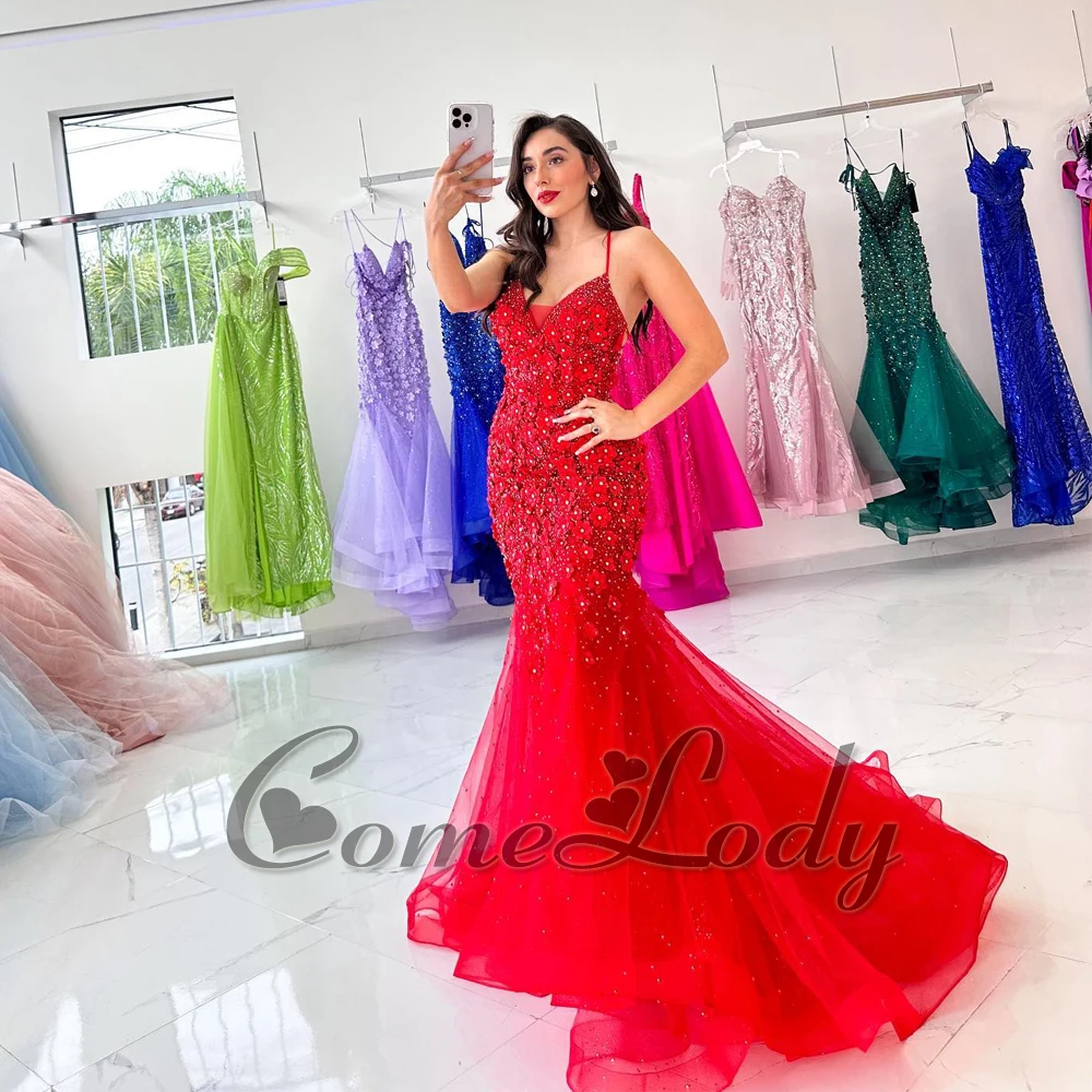 Comelody Exquisite Appliques Homecoming Dresses for Women Pleat Floor-Length Sleeveless Sweetheart Abendkleider Custom Made