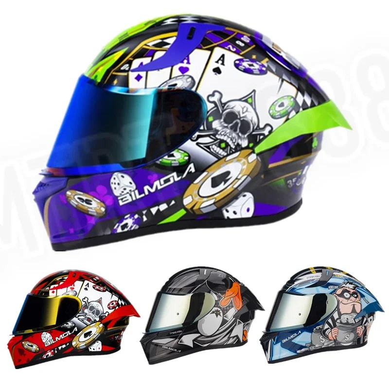 Full Face Motorcycle Helmet Racing Moto Helmets DOT Certified Cacso Motorcycle for Adult Men Women with Tinted