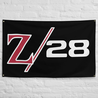 Chevy Camaro Z28 1969 Z/28 Emblem Muscle Car Owner Gift Garage Office Man Cave Banner Flag