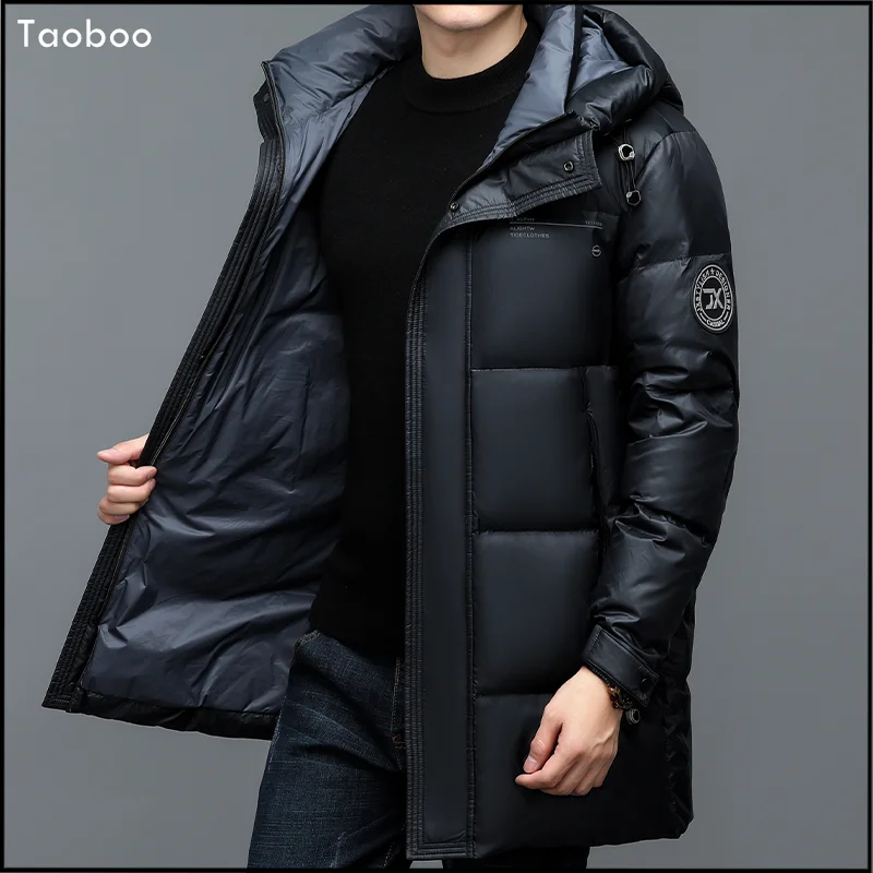 2023 New Winter White Duck Down Jackets Solid Male Coat Thick Warm Fashion High Street Teenagers Windproof Padded Men's Jackets