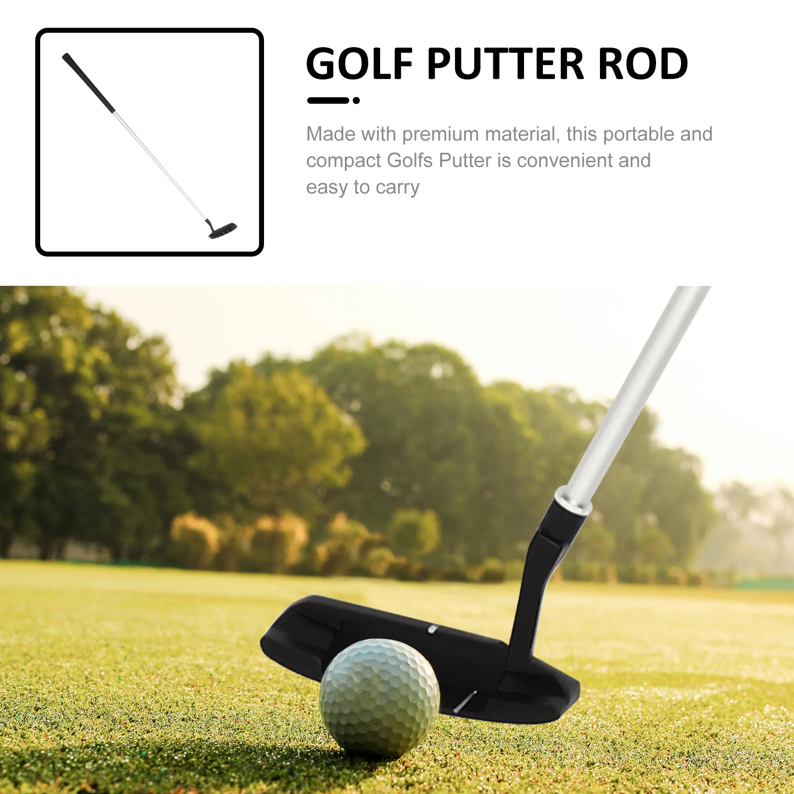 

Golf Putter Compact Practical Club Aluminum Alloy Training Equipment Black Portable Golfs Putter Foldable Metal Golfs Training