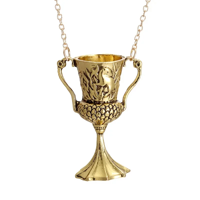 Horcruxes retro masculino sagrado graal colar acessórios de filme europeu e americano colar deus copo