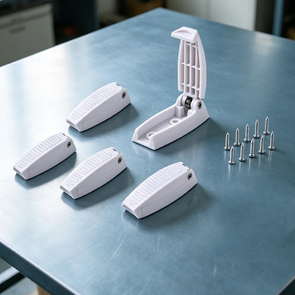 For Transit Safety White for rv Door Holder Secure Door Closure Mechanism for Smart Travel Trailer Latch ABS Material