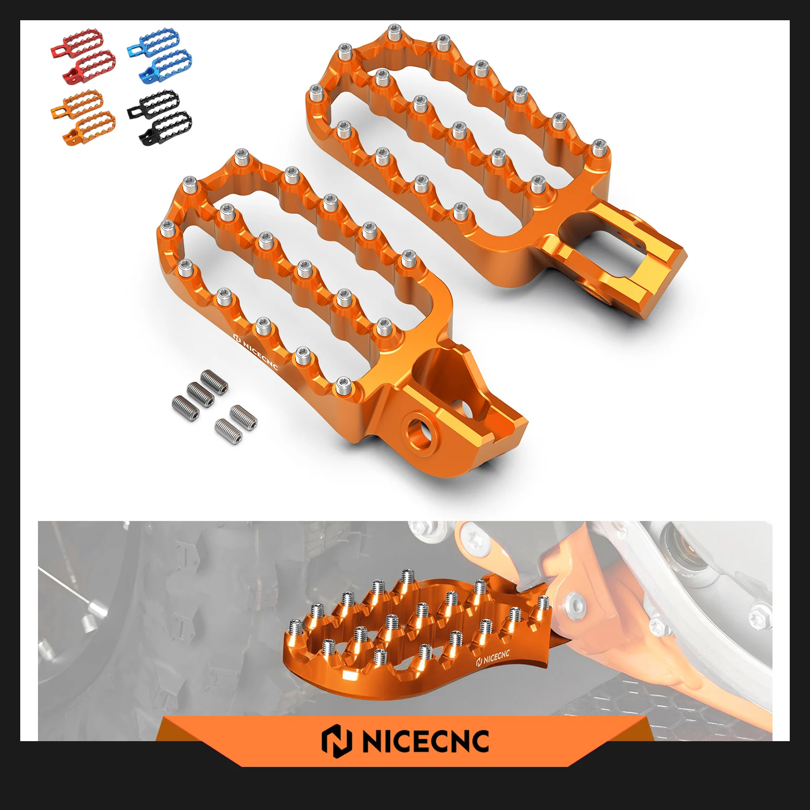 

NICECNC For KTM EXC 300 2023 EXC EXCF 500 450 400 350 300 250 200 150 125 SX XC SXF XCF Motorcycle Enlarged Foot Pegs Footrest