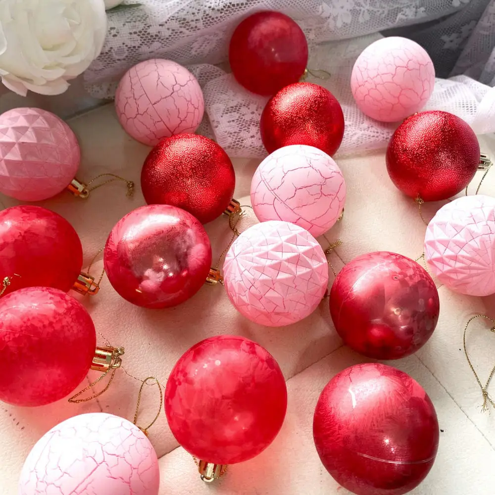 Classic Crackle Xmas Pendants For For Aoshan Decorative Plastic Balls Holiday Tree Hanging Ornaments Party Decor