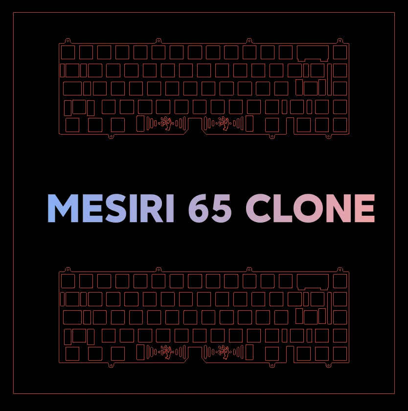 

Keyboard plate compatible for Merisi 65 Clone CF PP PC POM FR4 PEI Brass ( for pcb screw in stabs )
