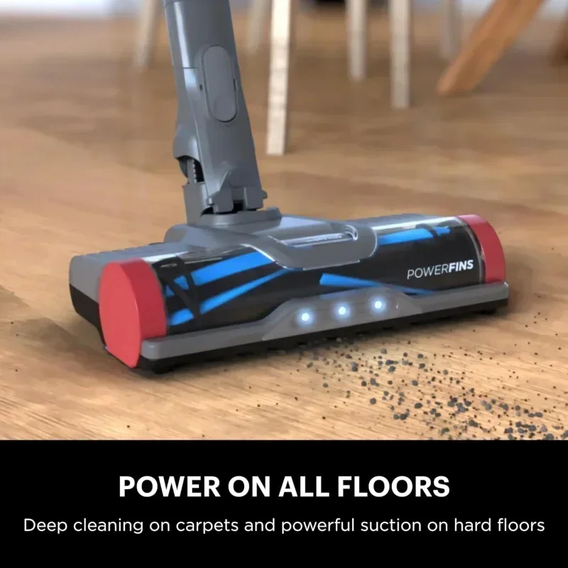 D2Bshark iz362h anti-allergen cordless pet pro lightweight stick HEPA vacuum with self-cleaning brushroll, powerfins, crevice,up